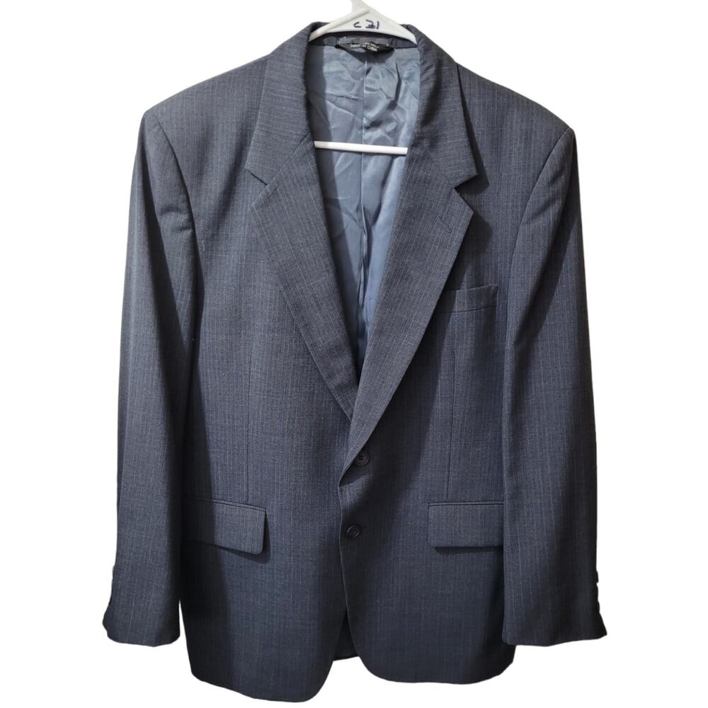 Vntg 70s Goldwater Mens Gray Wool Blazer Sports Coat Sz Lrg (Est) Classic Career
